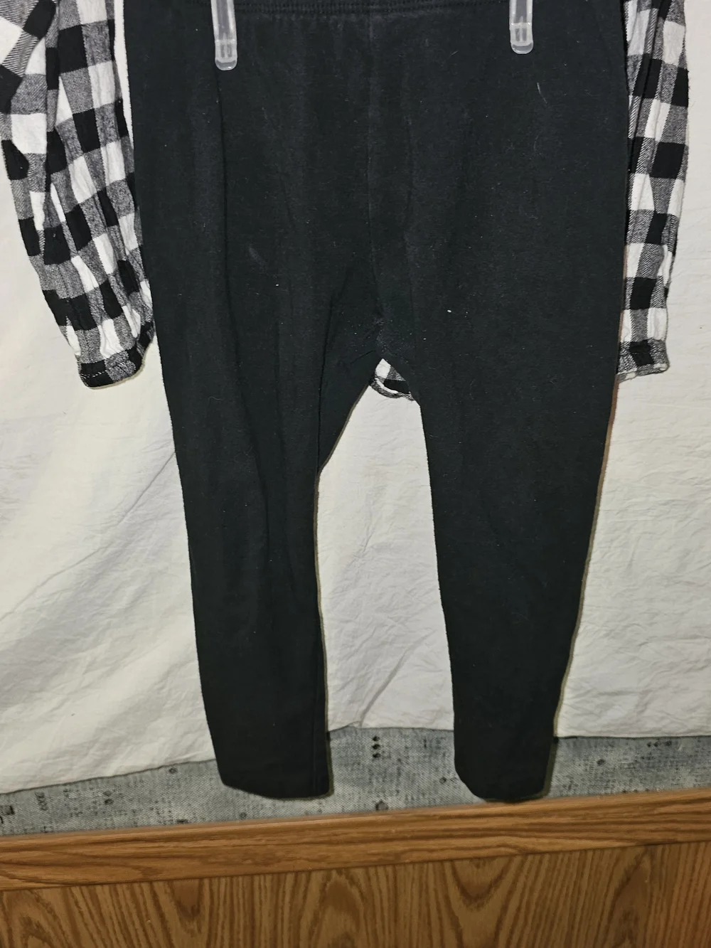 Jumping Beans Black & White Plaid Tunic with Black Leggings